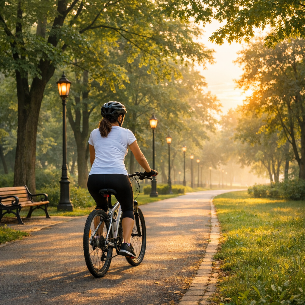 Утренняя велопрогулка в парке